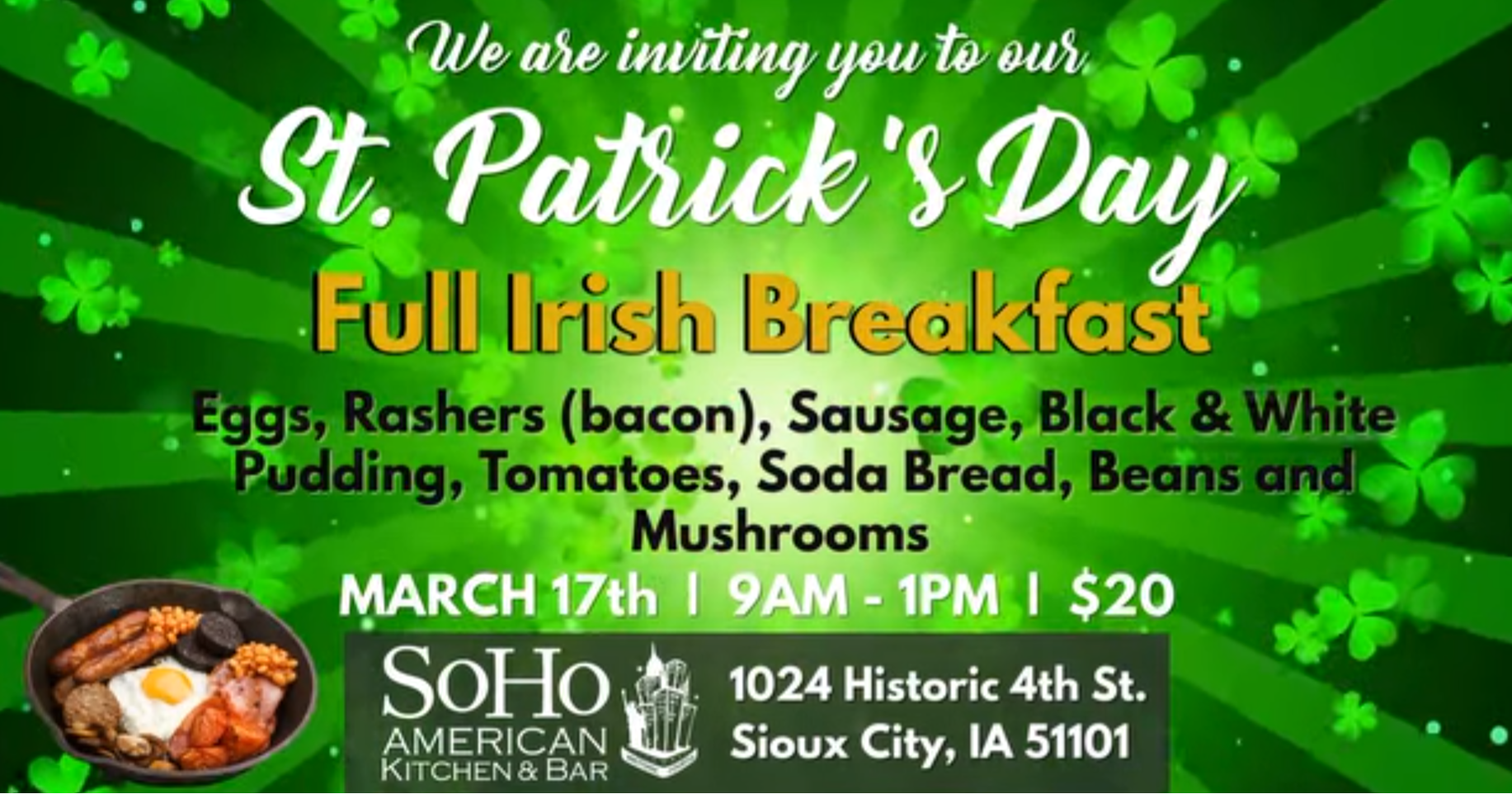 st pattys day dinner menus